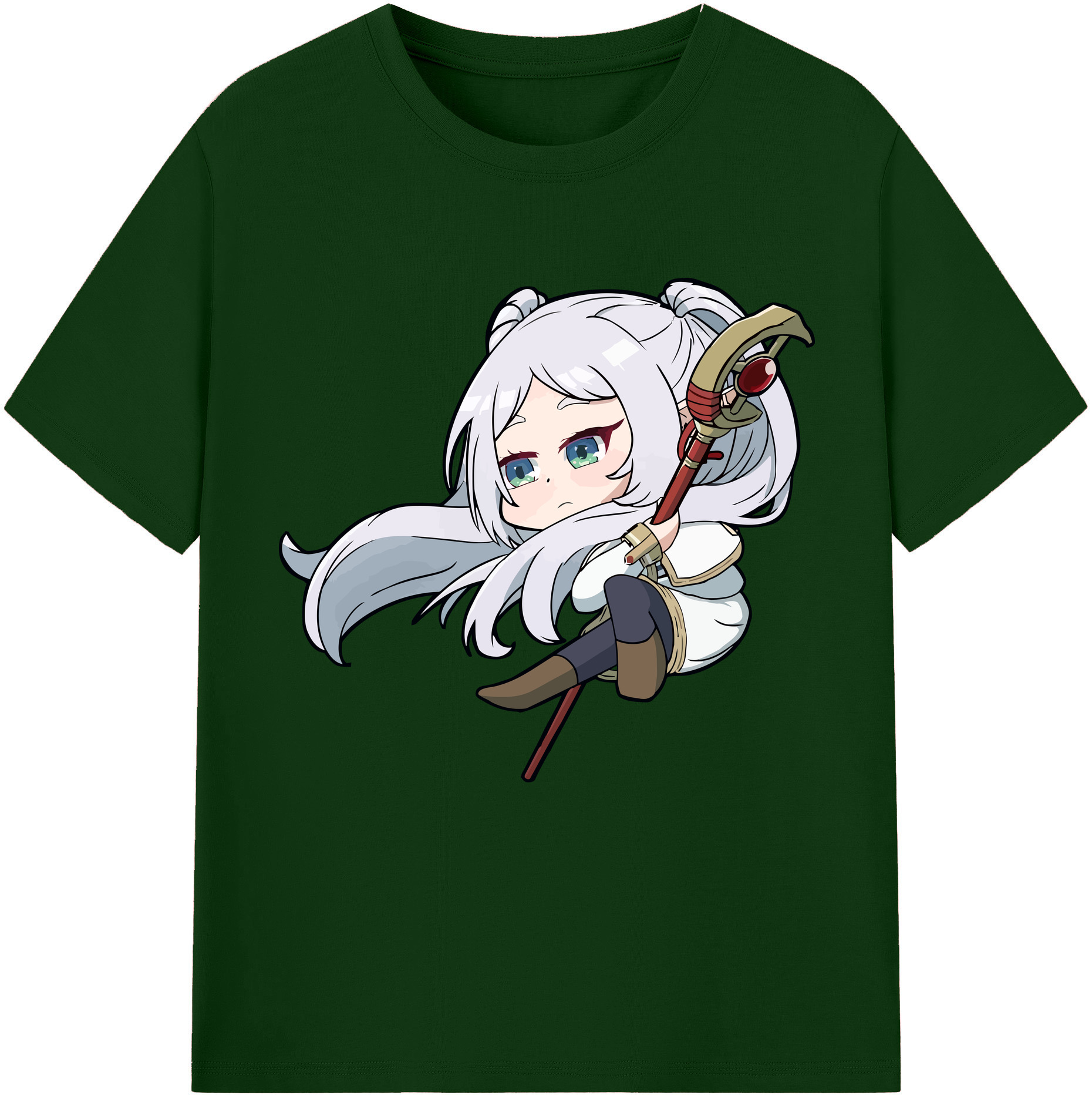 （画像用） 葬送のフリーレン Frieren 綿100％半袖Tシャツ（フロントプリント）